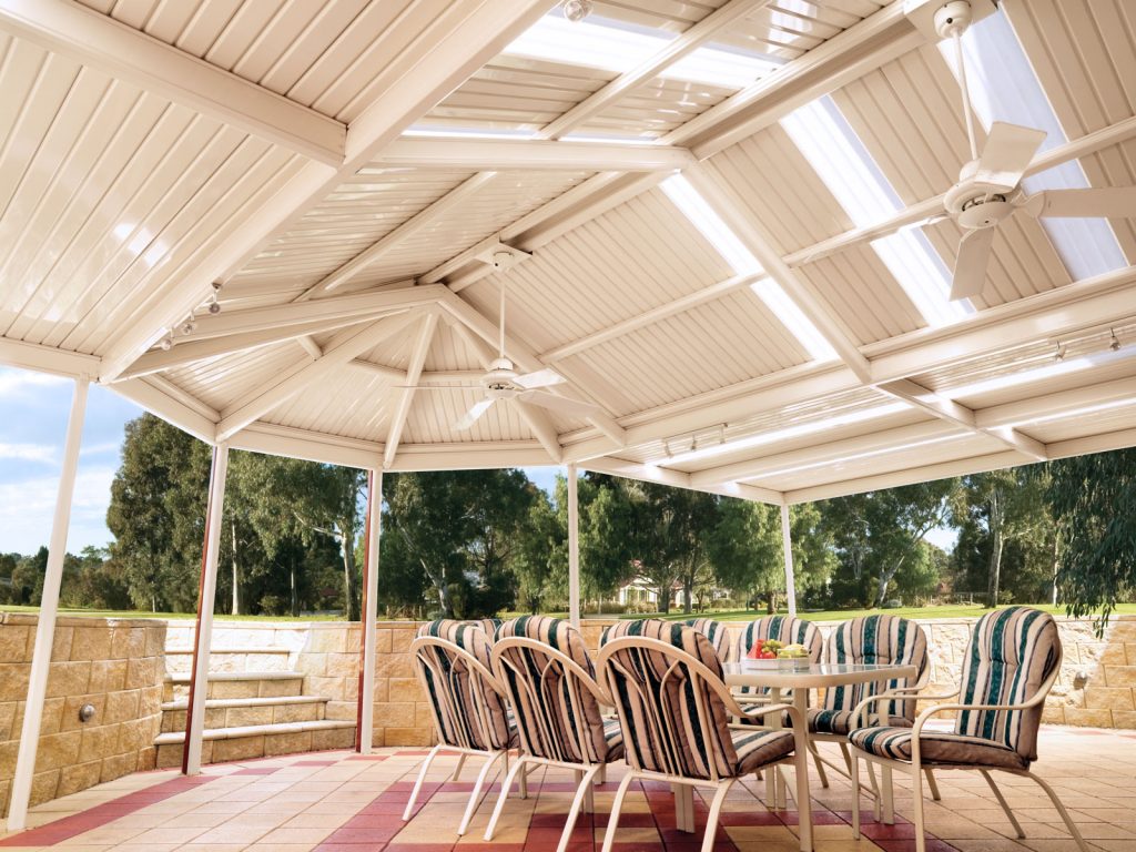 Patios with a gazebo style roof - Hip End or Gazebo Roof Patio